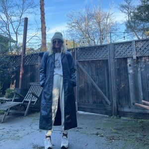 Vintage Jacqueline Ferrar Leather Trench Coat